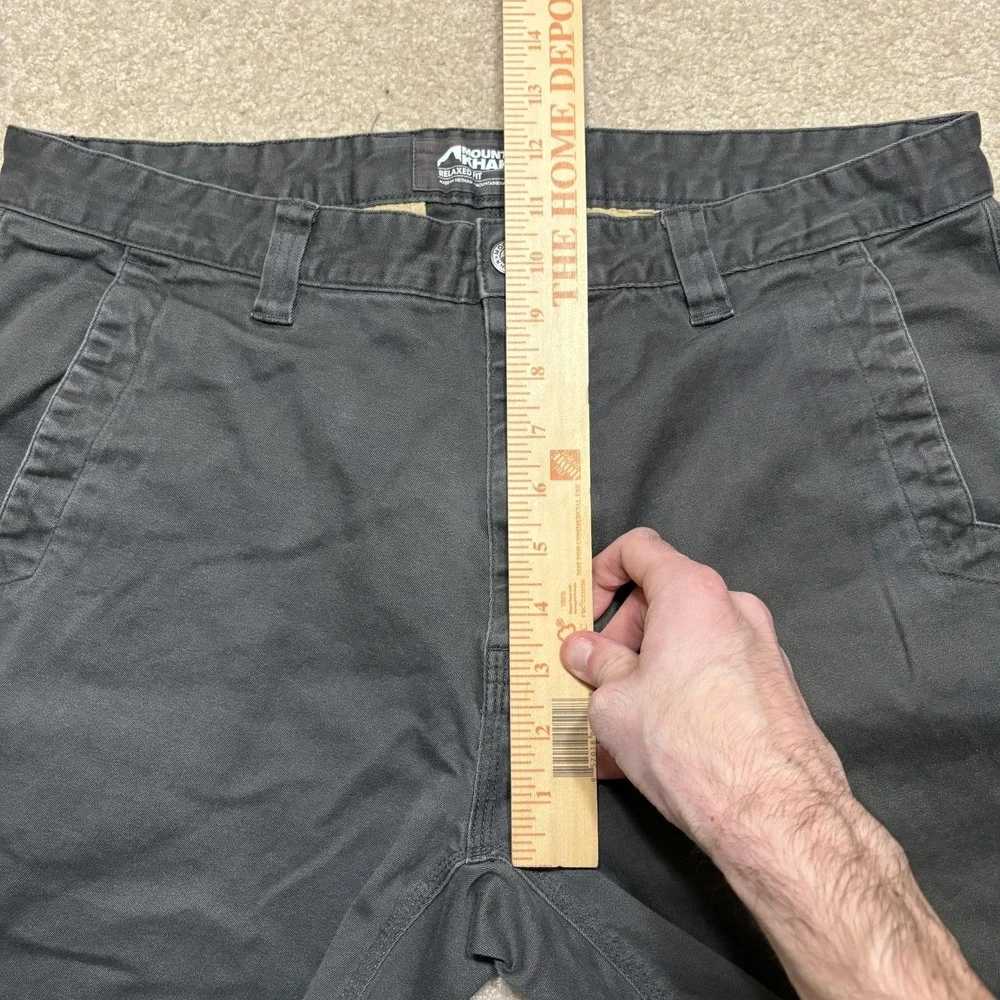 Mountain Khakis Pants Mens 35x29 Gray Relaxed Fit Chino Casual Outdoor Hiking